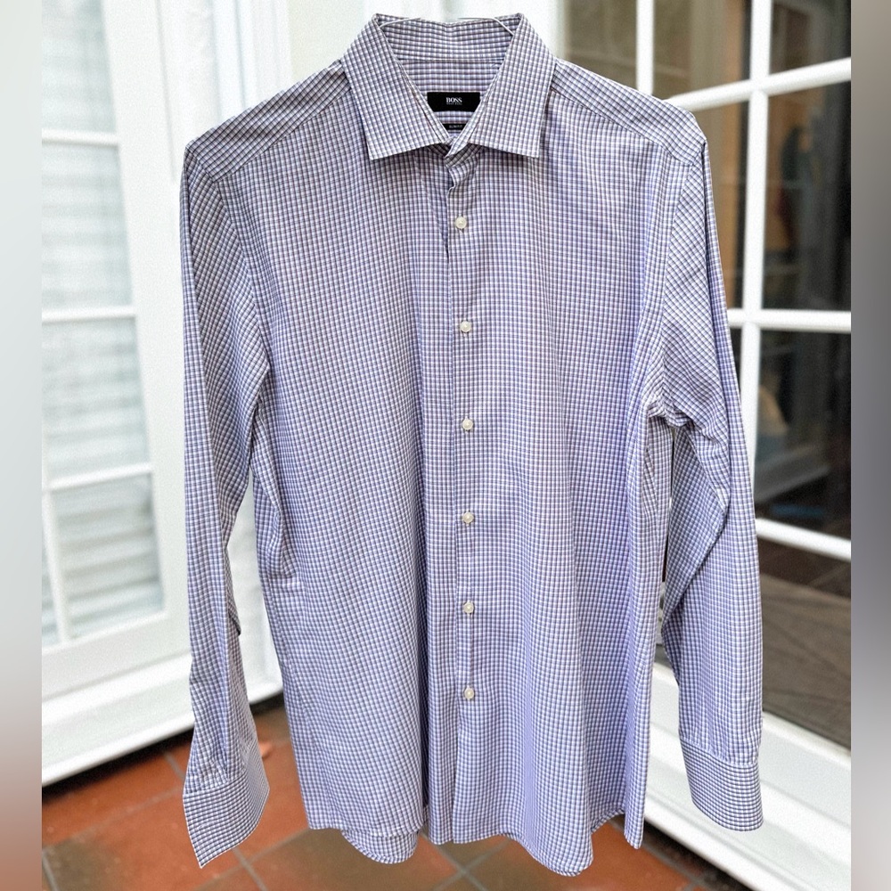 Boss White Dress Shirt Classic Formal Attire